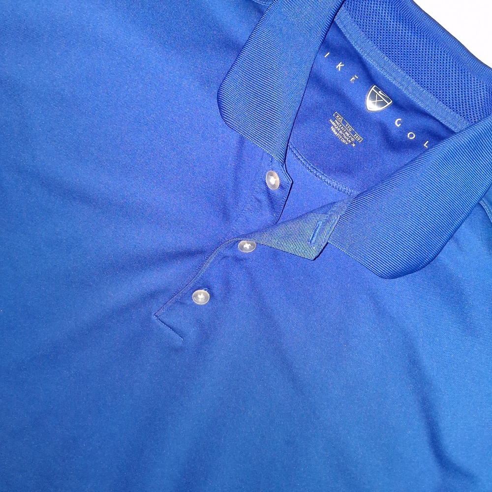 Nike Golf Men's Royal Blue Polo Shirt XXL Dri-FIT Short Sleeve‎ Athletic